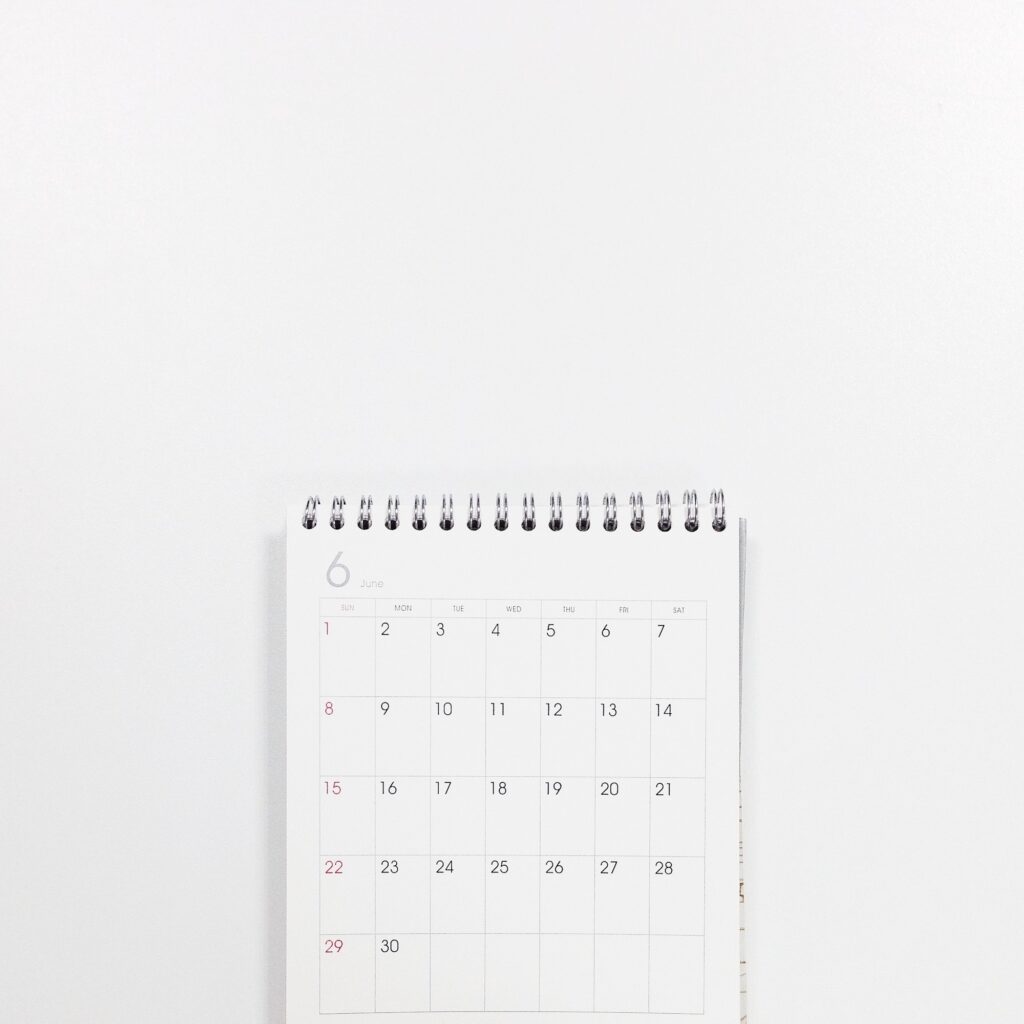 Minimalist calendar picture